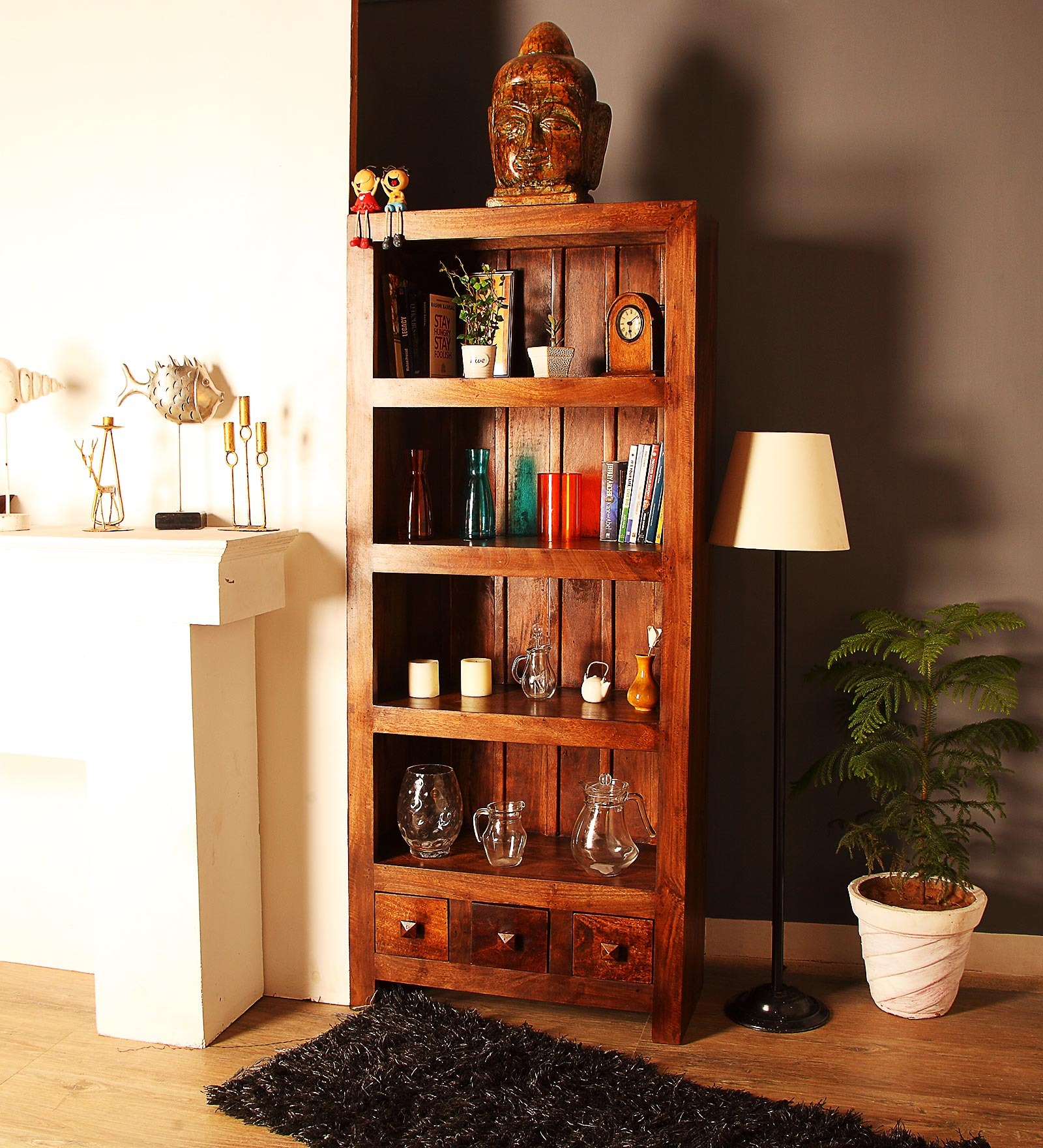 Onknel Book Shelf in Provincial Teak Finish